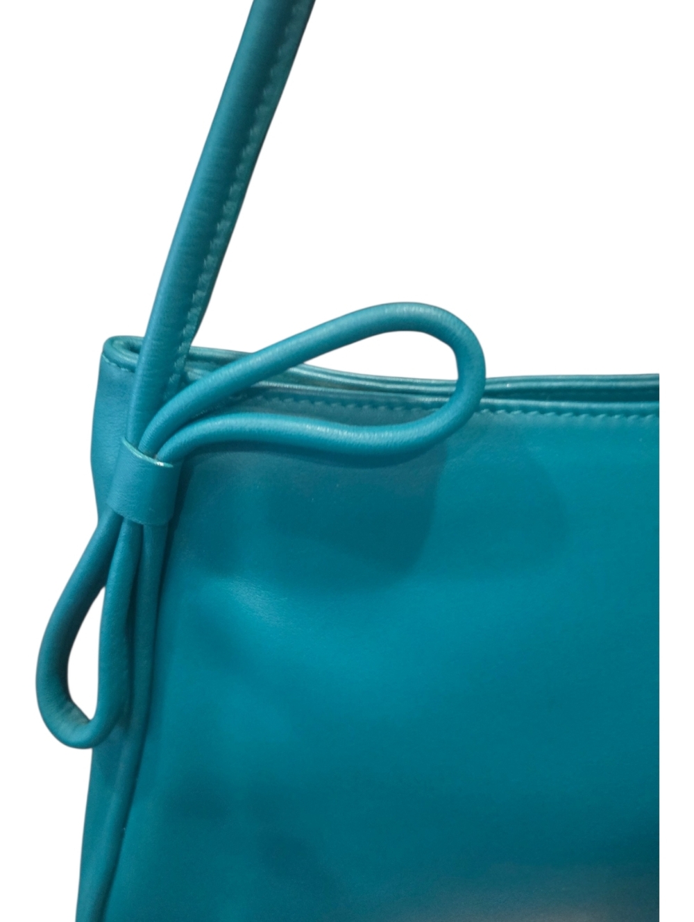 Furla Teal Leather Shoulder Bag with Knot Detail - Picture 2 of 11